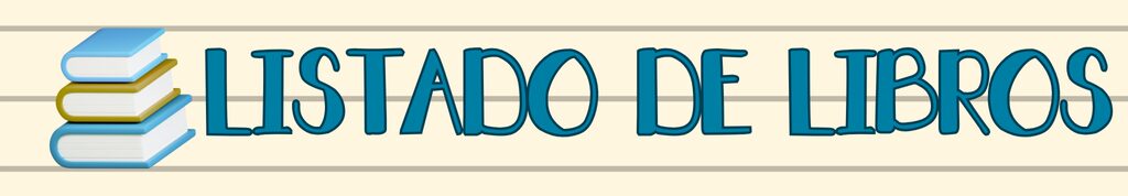LISTADO DE LIBROS