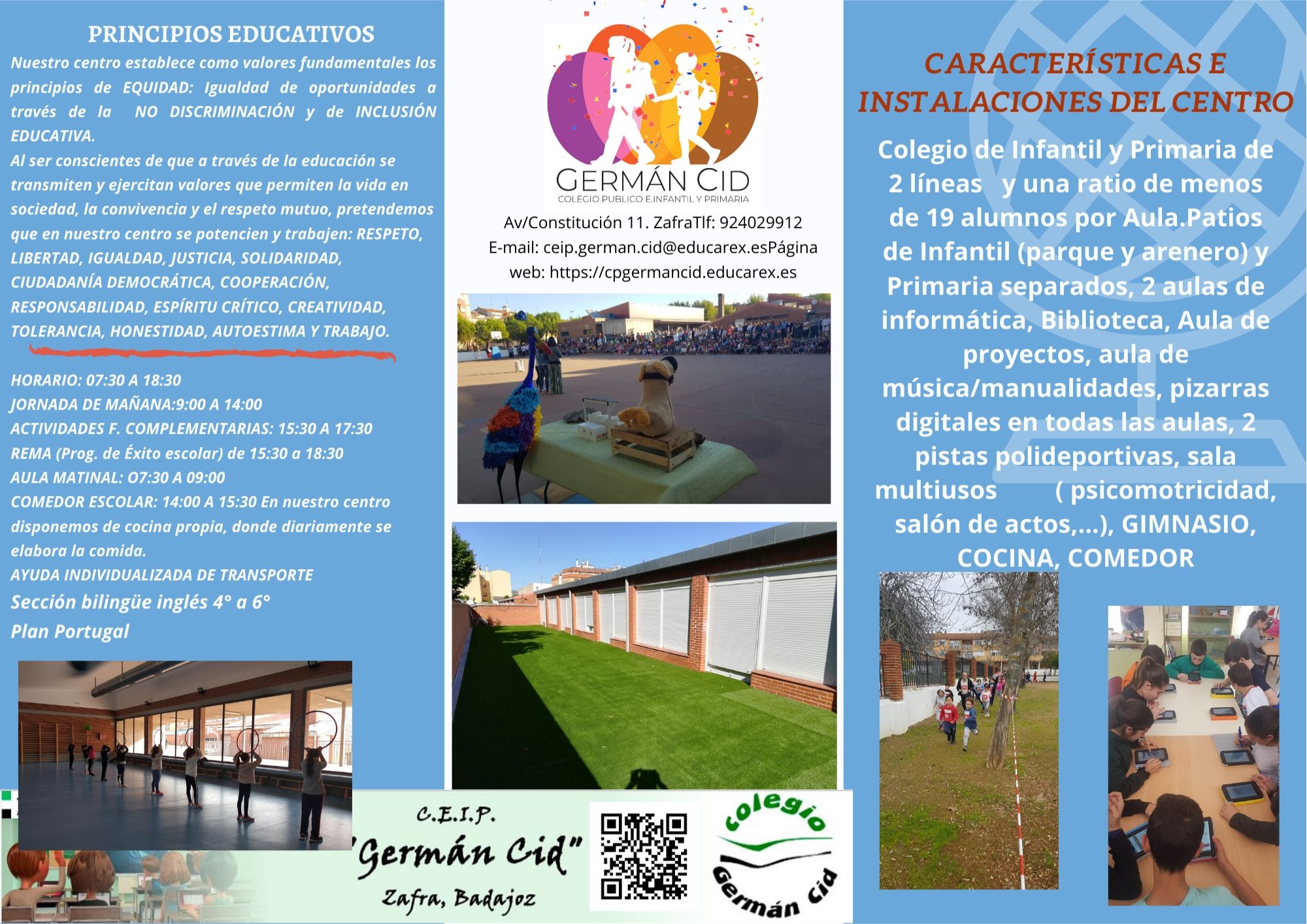 Av Constitución 11. ZafraTlf 924029912E mail ceip.german.cideducarex.esPágina web https cpgermancid.educarex.es