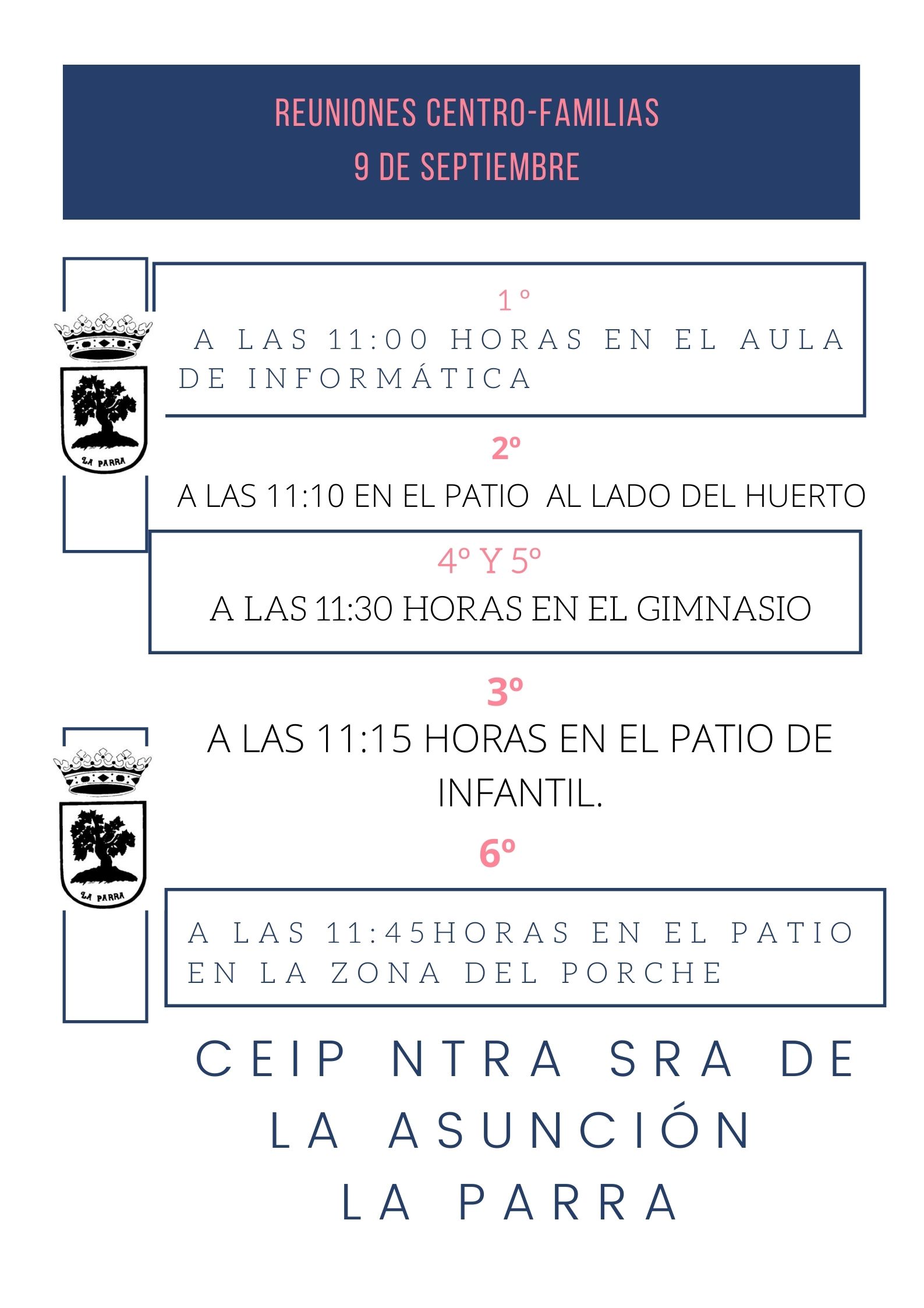 Póster de gestión de clase con formas geométricas en rojo y verde
