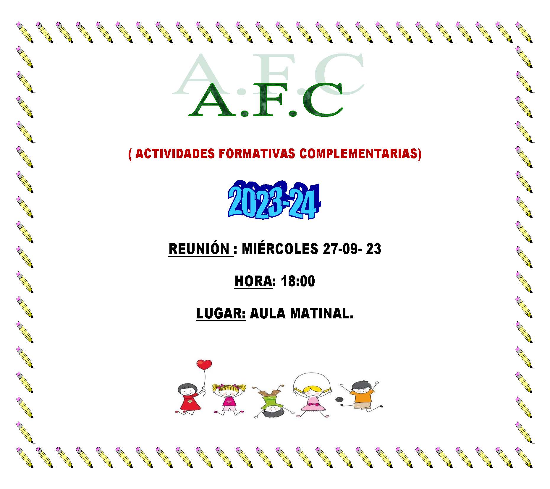 convocatoria reunión AFC 1