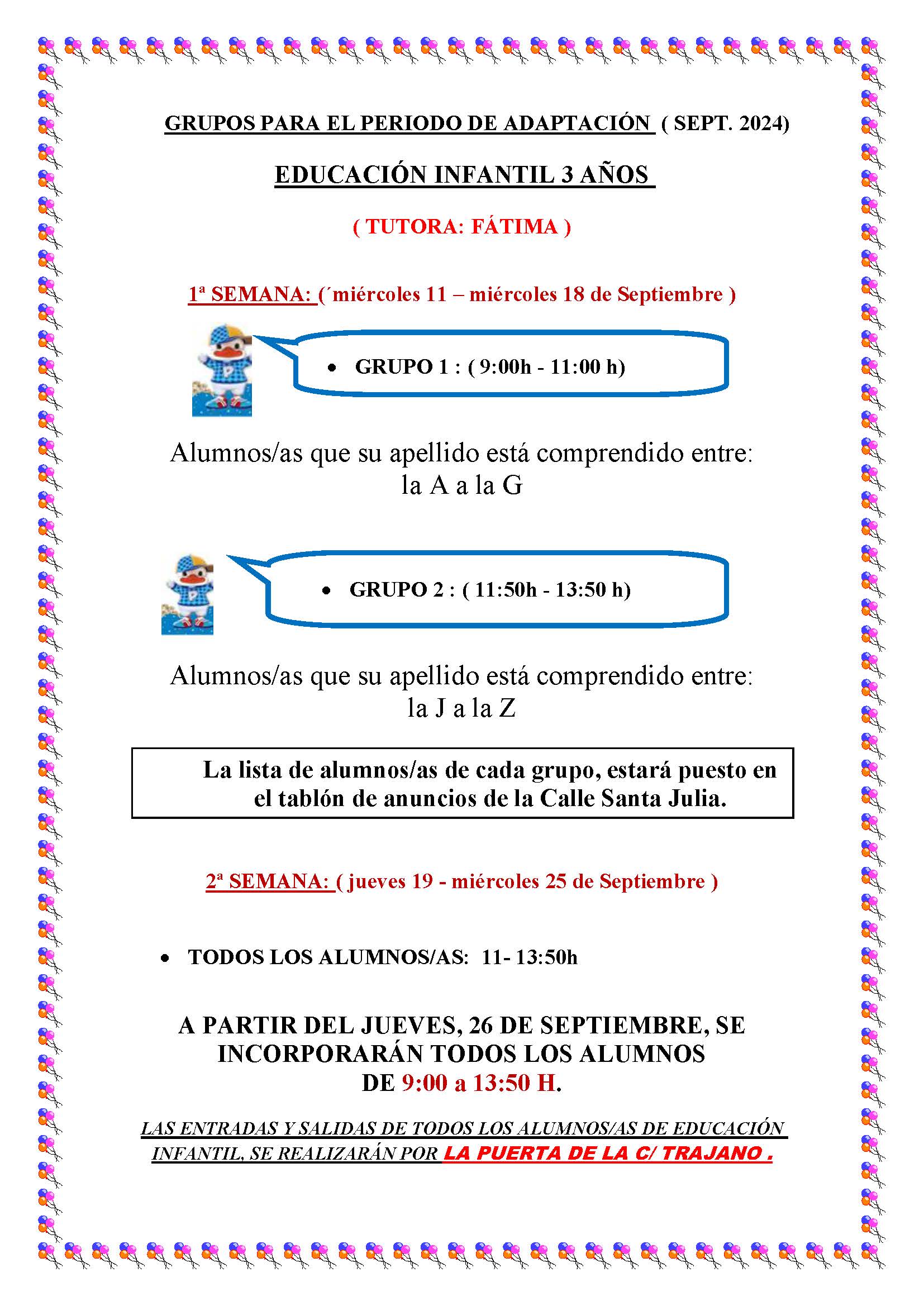 periodo adaptacion tres años