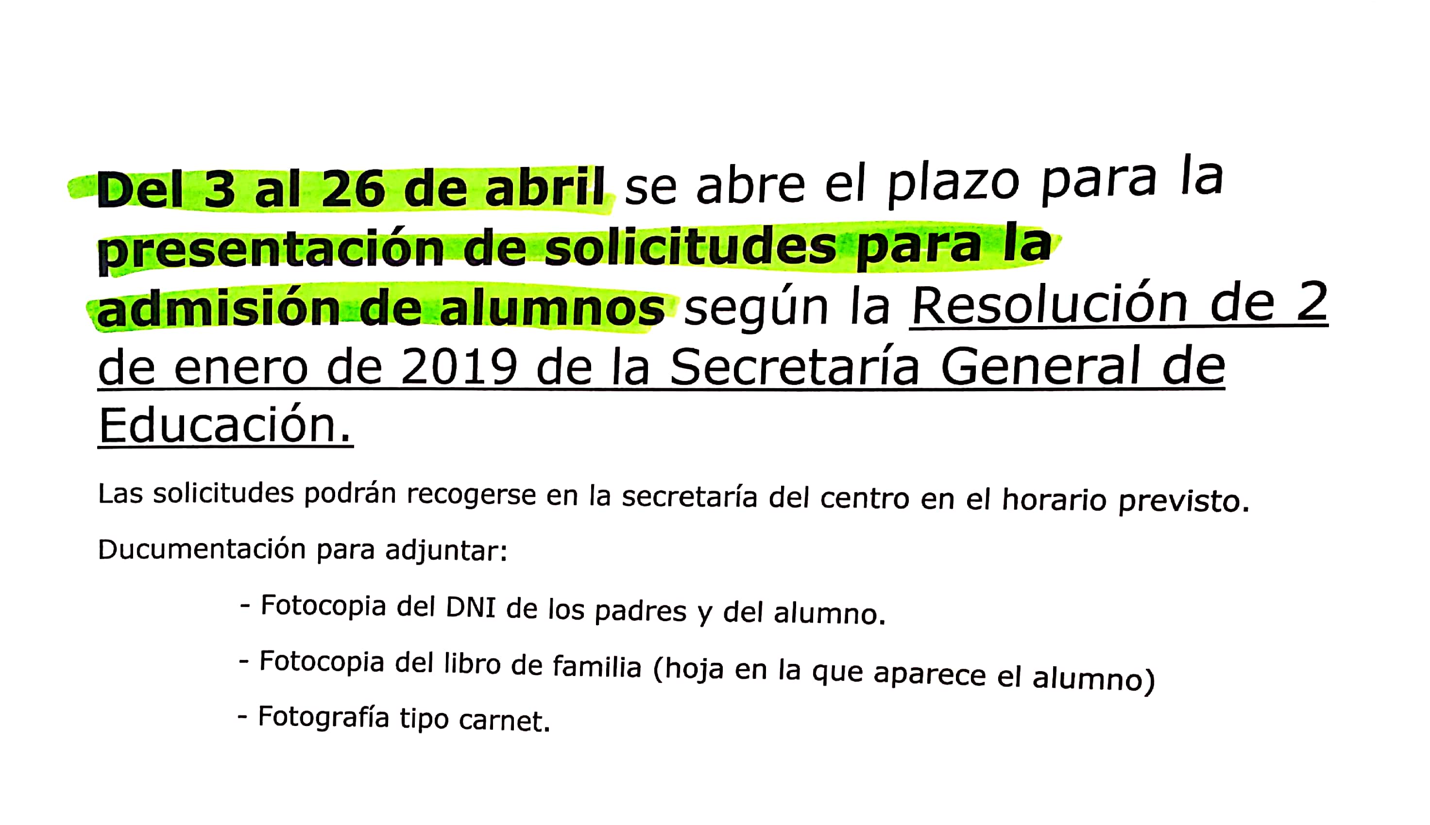 admision alumnos