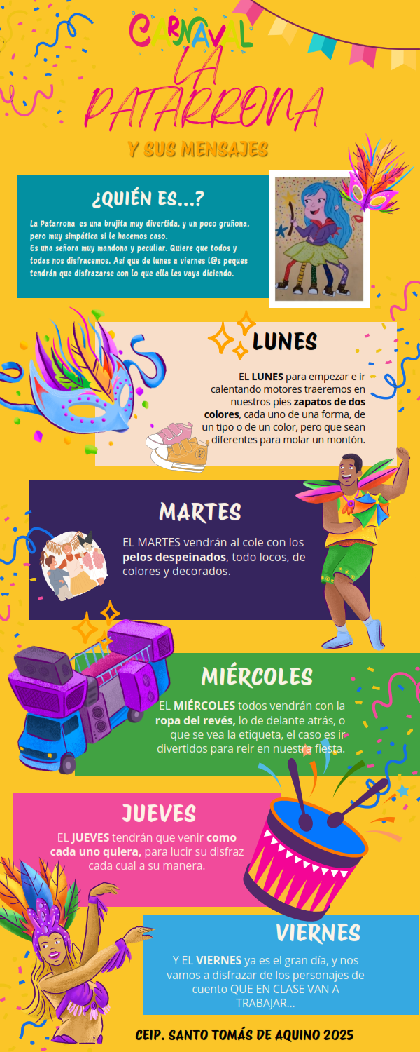Las órdenes de la Patarrona para el carnaval 2025 web