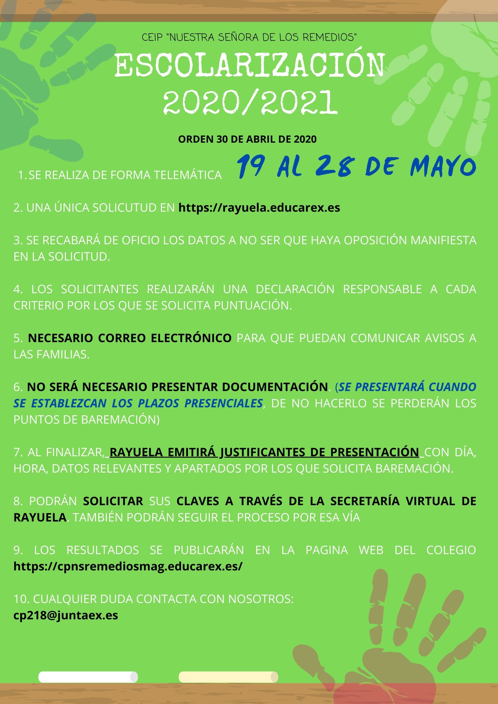 ESCOLARIZACIÓN 2020 2021