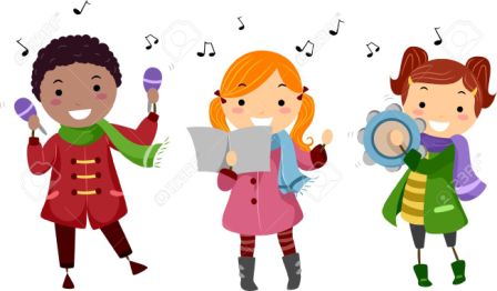 11467680 ilustración de niños cantando villancicos de navidad Foto de archivo