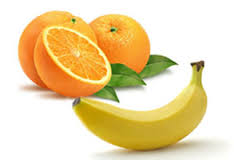 naranjas y plátanos