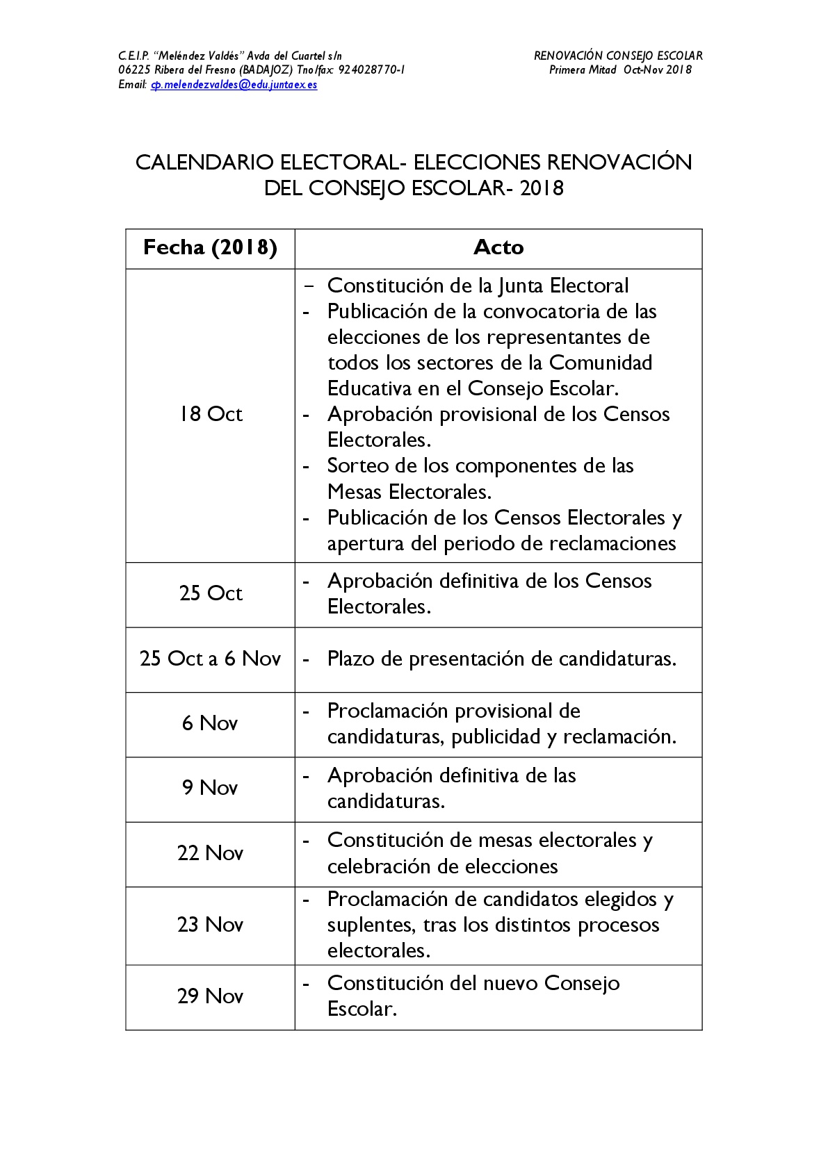 CALENDARIO ELECTORAL 001