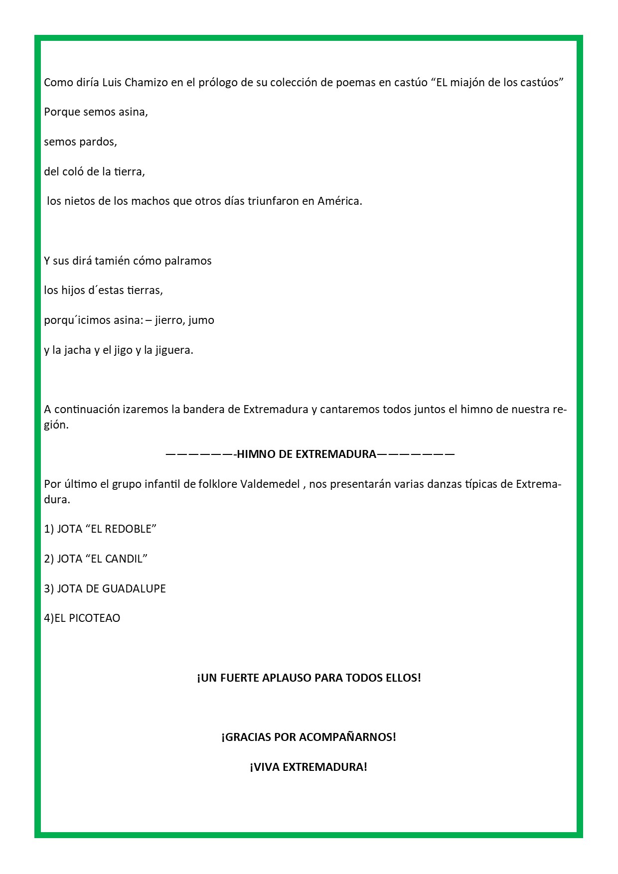 PRESENTACIÓN Y MANIFIESTO