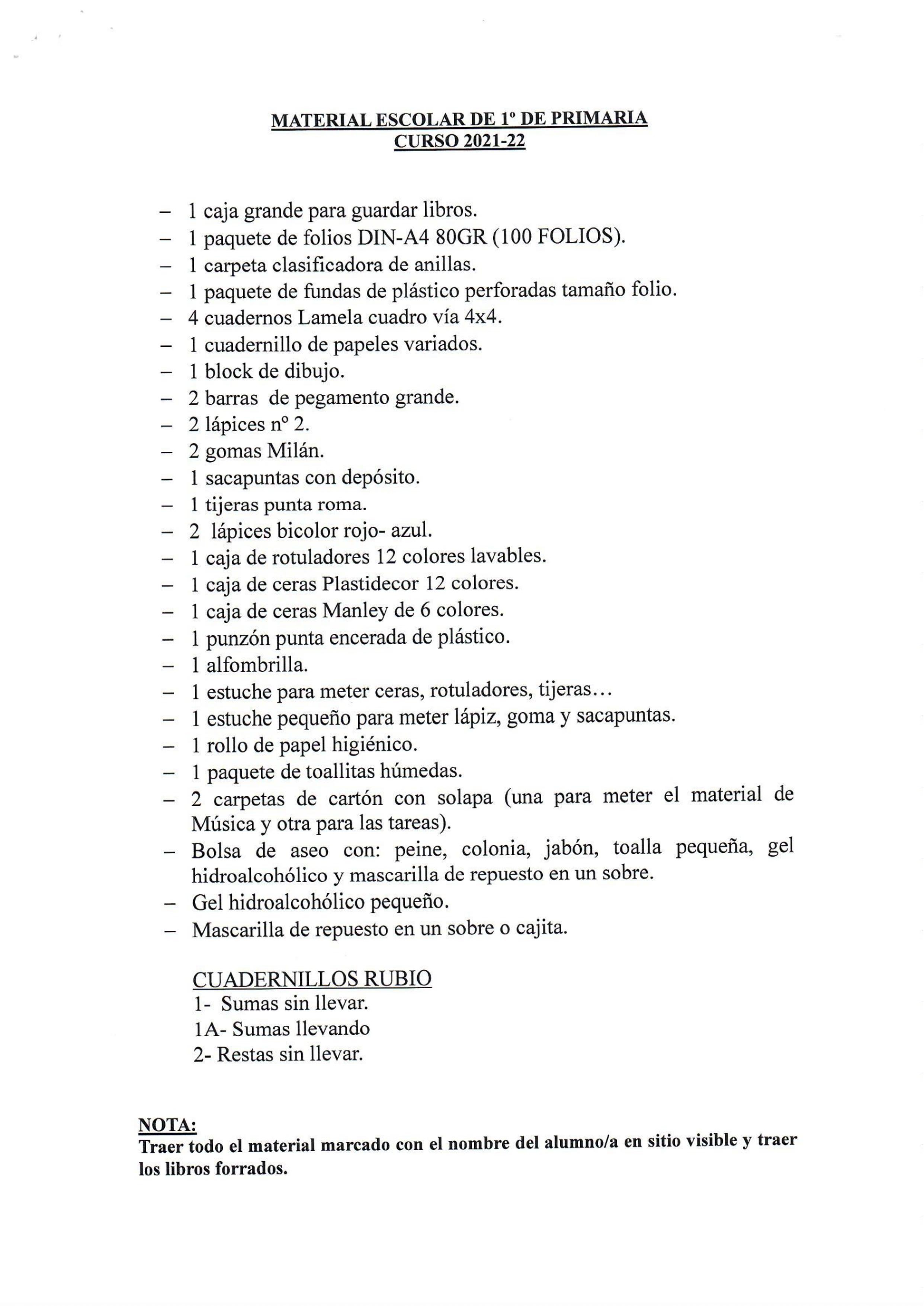 1º PRIMARIA