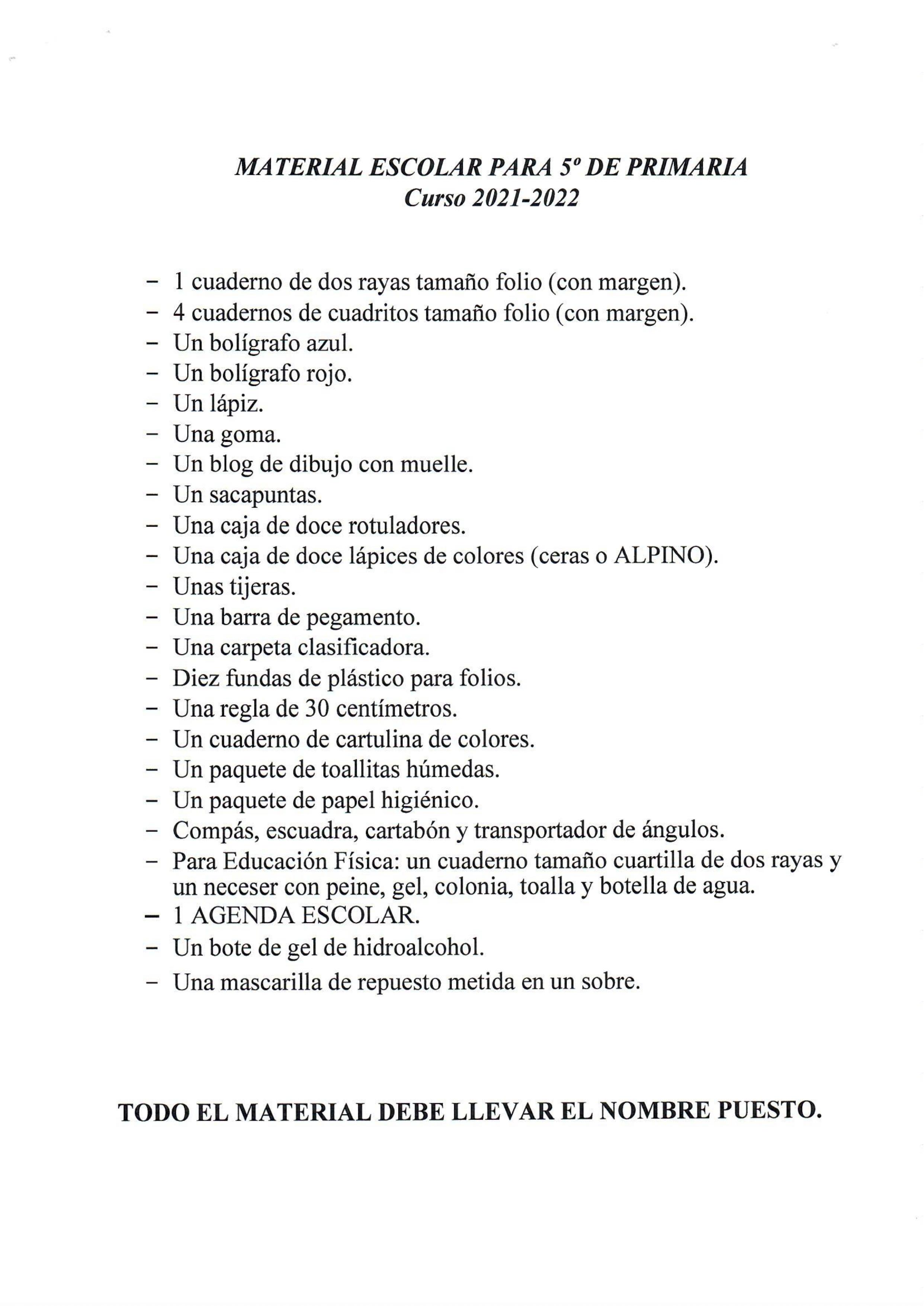 5º PRIMARIA