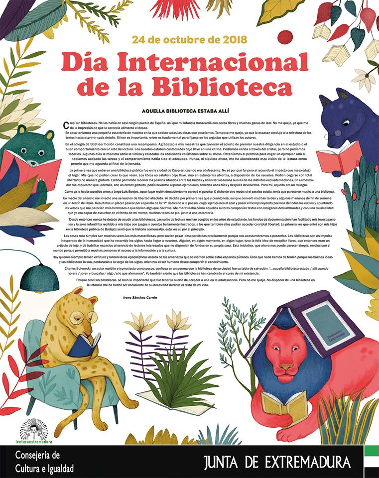 cartel dia internacional bibliotecas 2018