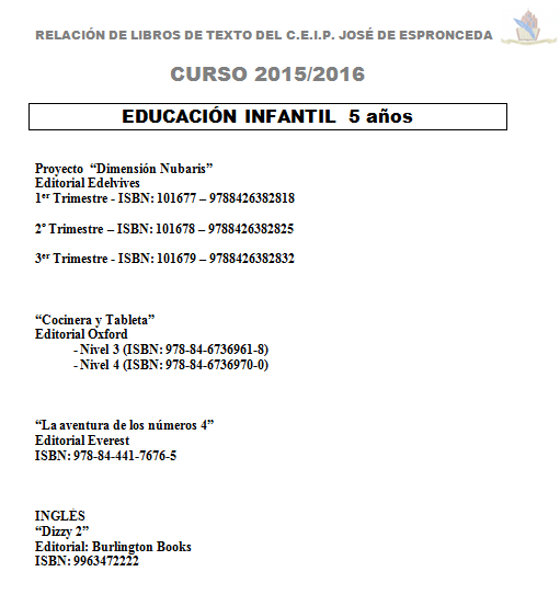Infantil 5 años