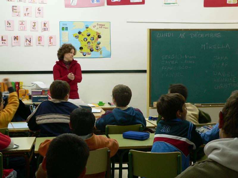 alumnos en el aula