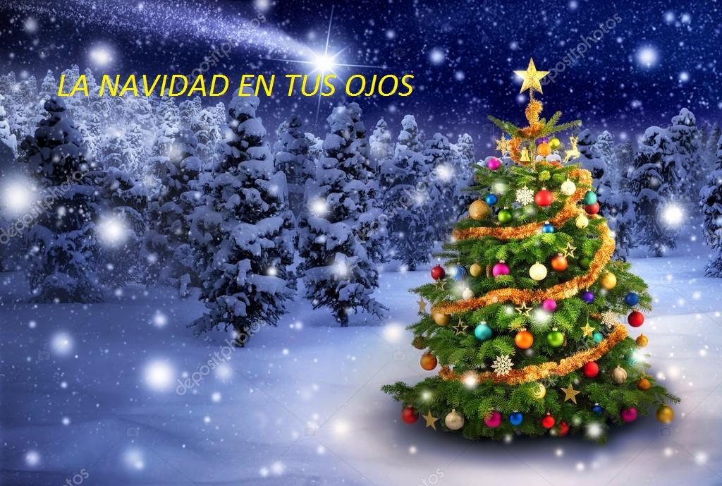 depositphotos 57609975 stock photo christmas tree in snowy night