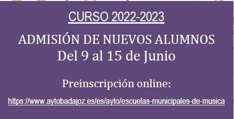 Admisin nuevos alumnos