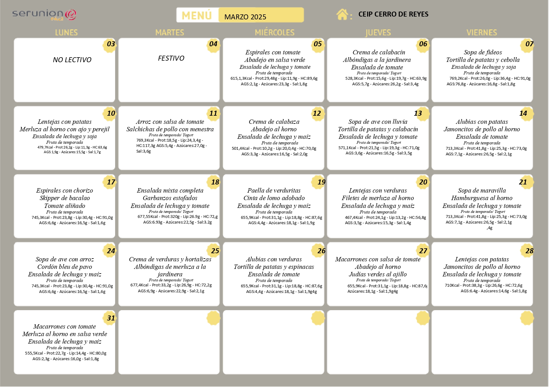 25 MAR CEIP CERRO DE REYES