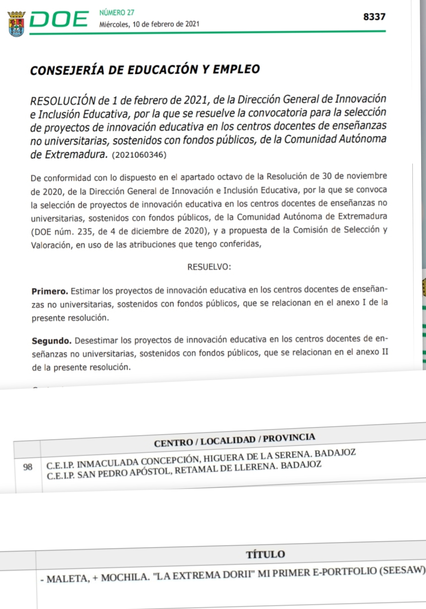 Captura proyecto innovación 2021 DOE