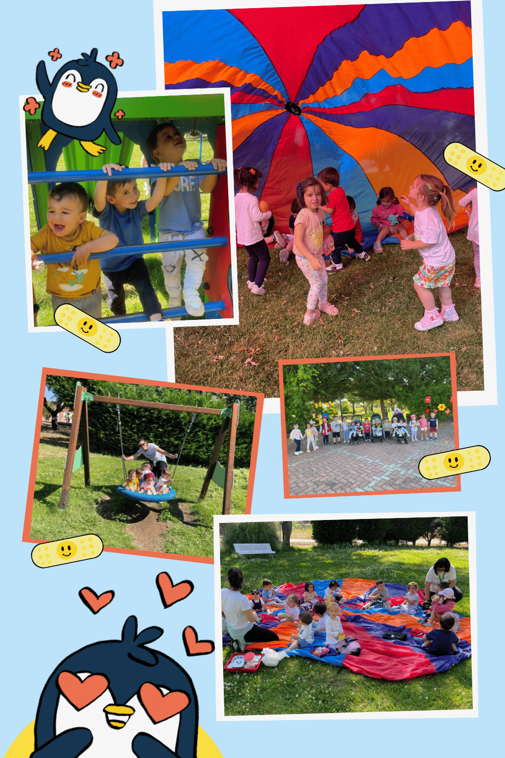 Light Blue Fun Kids Photo Collage